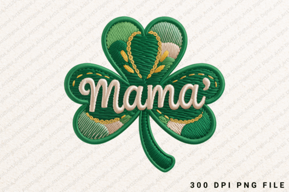 Mama Embroidery PNG, St Patrick's Day Review