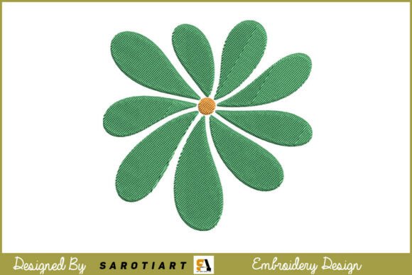 Retro Teal Daisy Embroidery Design Review